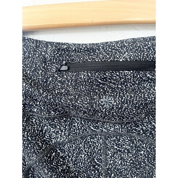 Athleta Leggings Size Small 7/8 Tight Black Lightning Static Workout Running - Picture 4 of 6